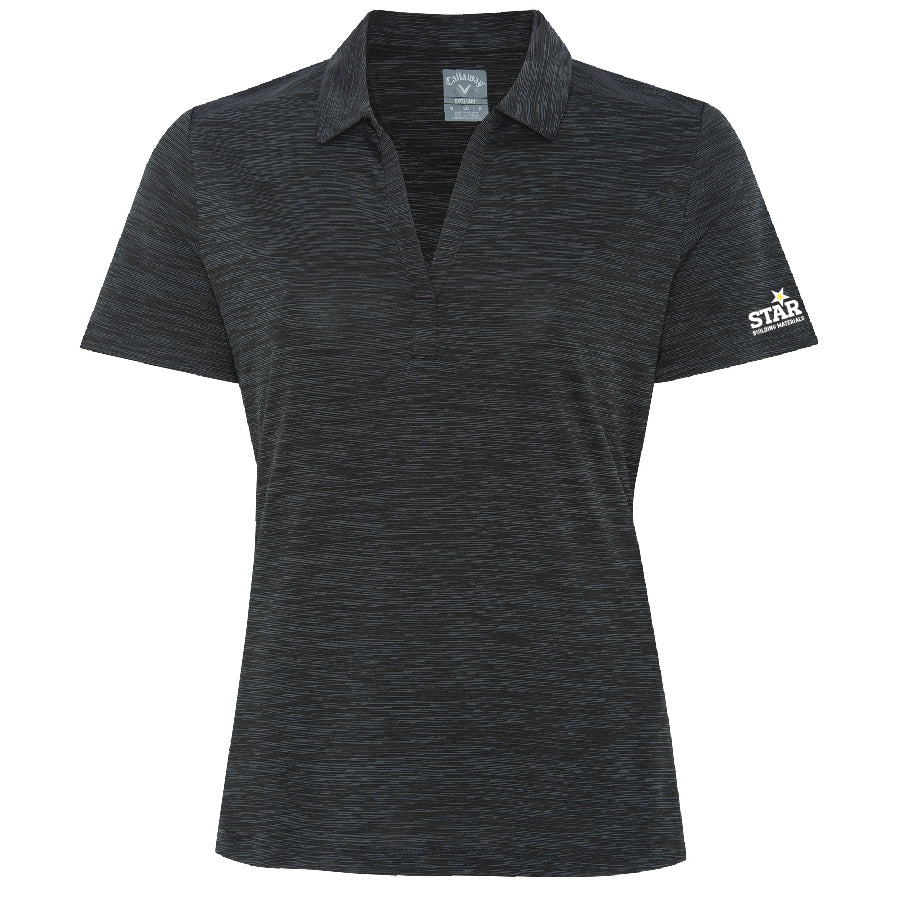 CALLAWAY - Womens Broken Stripe Texture Polo