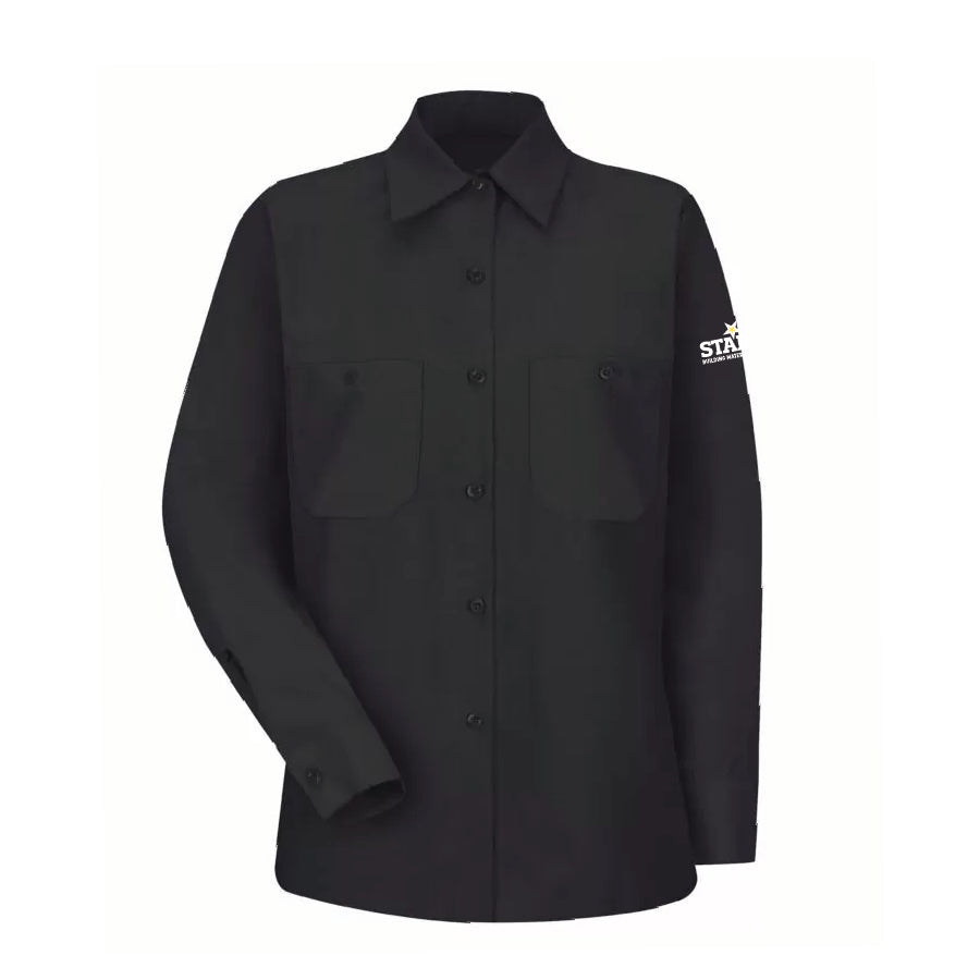 RED KAP - Womens Industrial Long Sleeve Work Shirt